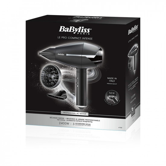 Ac Dryer 2400w Black/silver Saso - Bab6730sde Ac Dryer 2400w Black/silver Saso - Bab6730sde