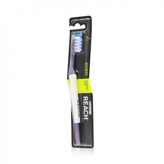 Reach Access Essential Care Medium Toothbrush - White And Navy Blue
