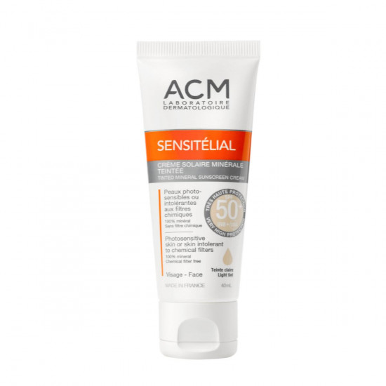 Sensitelial Mineral Sunscreen Cream Spf 50+ Light Tint - 40ml Sensitelial Mineral Sunscreen Cream Spf 50+ Light Tint - 40ml