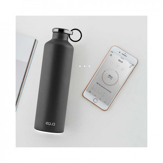 Stainless Steel Smart Water Bottle - Dark Grey - 680 ml  