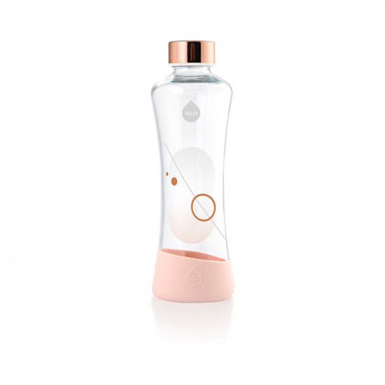 Metallic Rose Gold Glass Bottle - 550 ml Metallic Rose Gold Glass Bottle - 550 ml