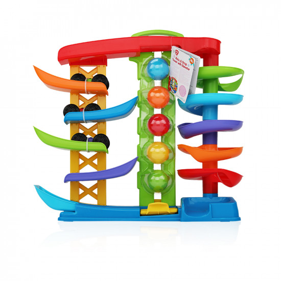 Race & Drop Tower With Elevator - Age 18 Months+ Race & Drop Tower With Elevator - Age 18 Months+