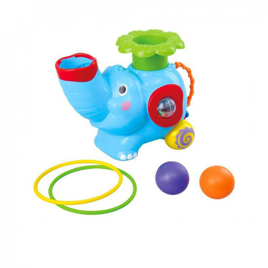 Pop N Hoop Roller Elephant Battery Operated - Age 3+ Pop N Hoop Roller Elephant Battery Operated - Age 3+