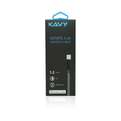 Woven 2.4A USB Data Lightning Cable - 120 cm