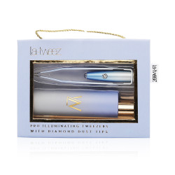 Pro Illuminating Blue Ombre With Diamond Dust Tweezers & Carry Case