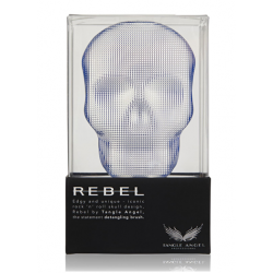 Rebel Compact Detangling Hair Brush Studded - White Chrome 