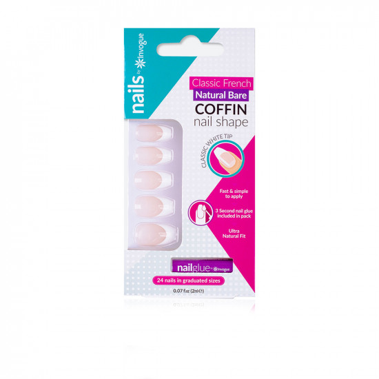 Acrylic Coffin Nails - Bare Coffin Acrylic Coffin Nails - Bare Coffin
