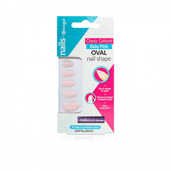 Colored Oval Nails - Baby Pink Colored Oval Nails - Baby Pink