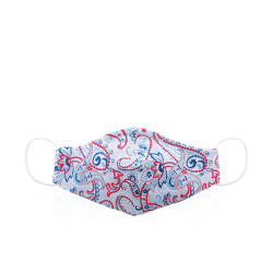 Double Layer Blue Pattern Face Mask For Kids 3-10 Years Old