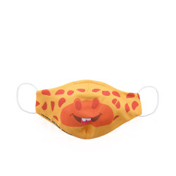 Double Layer Giraffe Pattern Face Mask For Kids 3-10 Years Old