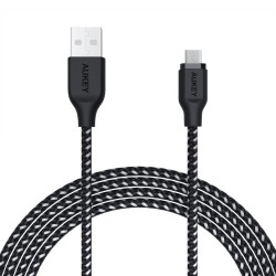 Braided Nylon Usb 2.0 To Micro Usb Cable - Black