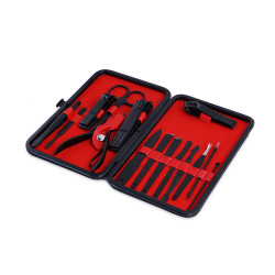 Premium Manicure Set - 15 pices - Black / Red