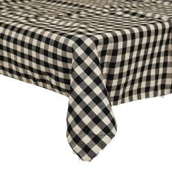 Double Face Dinning Table Cover - 100*100 - Black + White 