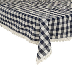 Dinning Table Cover - 100*150 - Black + White