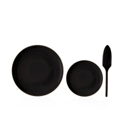 Set Of 6 Small Plates and 1 Big Knife - Fu1051 