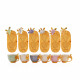 Set Of 6 Coffee Cups And 6 Saucers - Gold - Lo0001