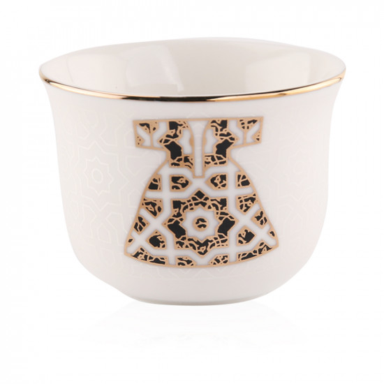Kaftan 6 Tea Cup, 6 Saucers, 6 Gahwa Cup, And 1 Sugar Bowl - ET1265