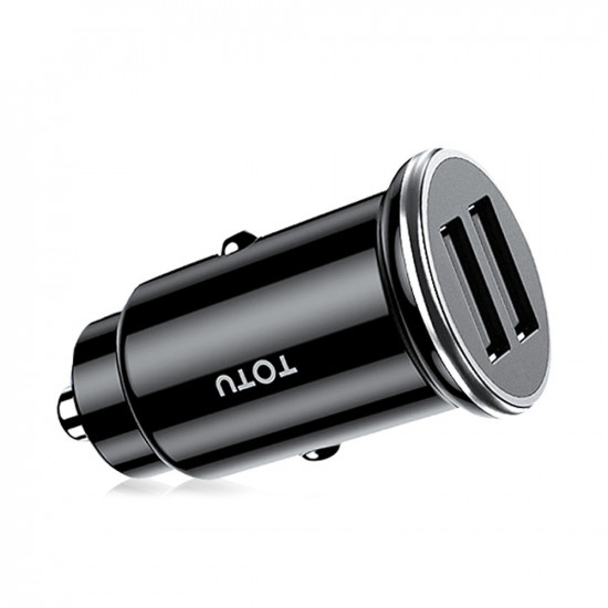 Mini Car Charger Dual USB - Black   
