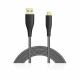 3ft USB-C To USB-A 3.0 Fast Charging Cable - Black 3ft USB-C To USB-A 3.0 Fast Charging Cable - Black