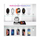 4 in 1 MFI Wireless Charging Dock - Silver 4 in 1 MFI Wireless Charging Dock - Silver