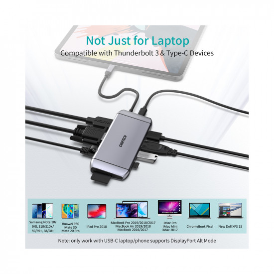 9 in 1 USB C HUB - Silver 9 in 1 USB C HUB - Silver