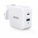 65W Dual USB C Port Charger - White 65W Dual USB C Port Charger - White