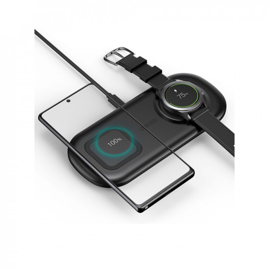 2 In 1 Wireless Charger, 10W Max Wireless Charging Pad With Adapter For Galaxy Watch 2 In 1 Wireless Charger, 10W Max Wireless Charging Pad With Adapter For Galaxy Watch