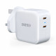 40W Dual USB C Port Charger - White 40W Dual USB C Port Charger - White