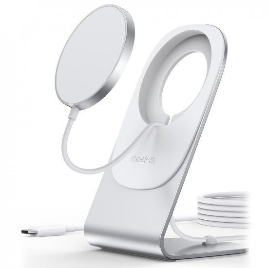 Magnetic Fast Wireless Charging Stand Holder with 5ft USB-C Cable for iPhone 12 - H047+T517 Magnetic Fast Wireless Charging Stand Holder with 5ft USB-C Cable for iPhone 12 - H047+T517