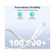 RP-CB1004WHI 1.2m Type-C to Lightning Cable Nylon - White RP-CB1004WHI 1.2m Type-C to Lightning Cable Nylon - White