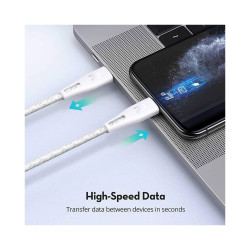 RP-CB1004WHI 1.2m Type-C to Lightning Cable Nylon - White 