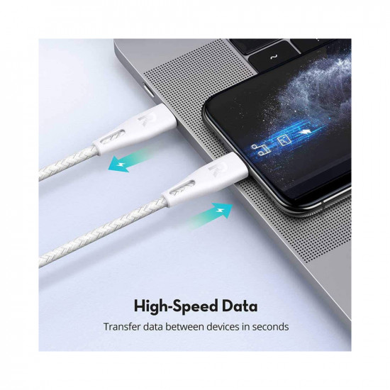 RP-CB1004WHI 1.2m Type-C to Lightning Cable Nylon - White RP-CB1004WHI 1.2m Type-C to Lightning Cable Nylon - White