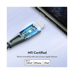 RP-CB1003GRN 0.3m Type-C to Lightning Cable Nylon - Green