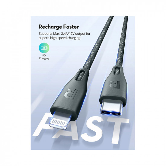 RP-CB1004GRN 1.2m Type-C to Lightning Cable Nylon - Green RP-CB1004GRN 1.2m Type-C to Lightning Cable Nylon - Green