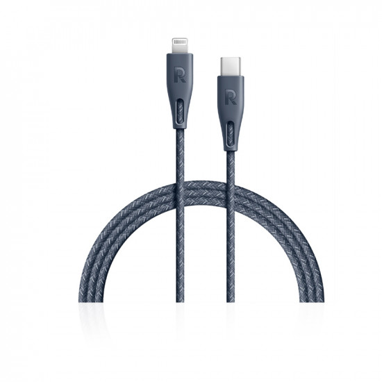 RP-CB1005GRY 2m Type-C to Lightning Cable Nylon - Grey RP-CB1005GRY 2m Type-C to Lightning Cable Nylon - Grey