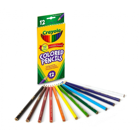 Colored Pencils Long - 12 Colors Colored Pencils Long - 12 Colors