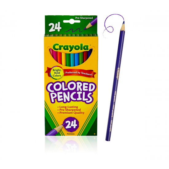 Colored Pencils Long - 24 Colors Colored Pencils Long - 24 Colors