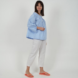 Off The Beach Blouse - Light Blue