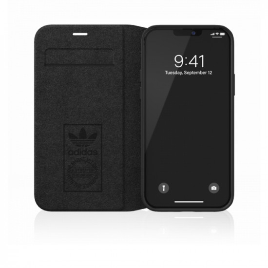 3 - Stripes Booklet Cover For iPhone 12 Mini - Black 3 - Stripes Booklet Cover For iPhone 12 Mini - Black