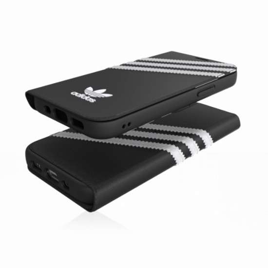 3 - Stripes Booklet Cover For iPhone 12 Mini - Black 3 - Stripes Booklet Cover For iPhone 12 Mini - Black