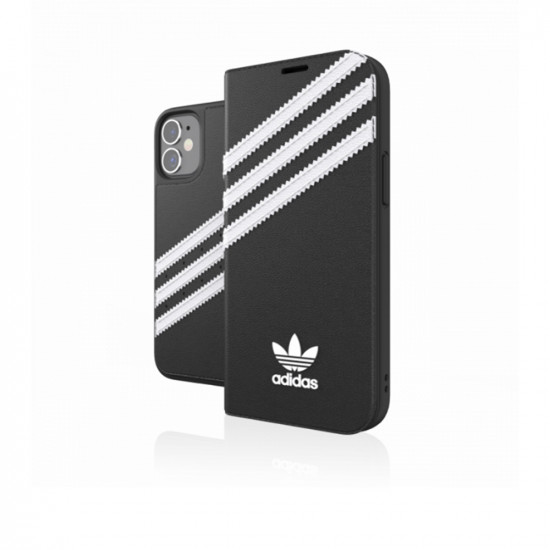 3 - Stripes Booklet Cover For iPhone 12 Mini - Black 3 - Stripes Booklet Cover For iPhone 12 Mini - Black