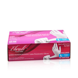 Disposable Latex Gloves - Large - Box Of 100 Pcs
