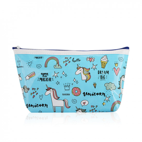 Cosmetic Bag - Unicorn Blue