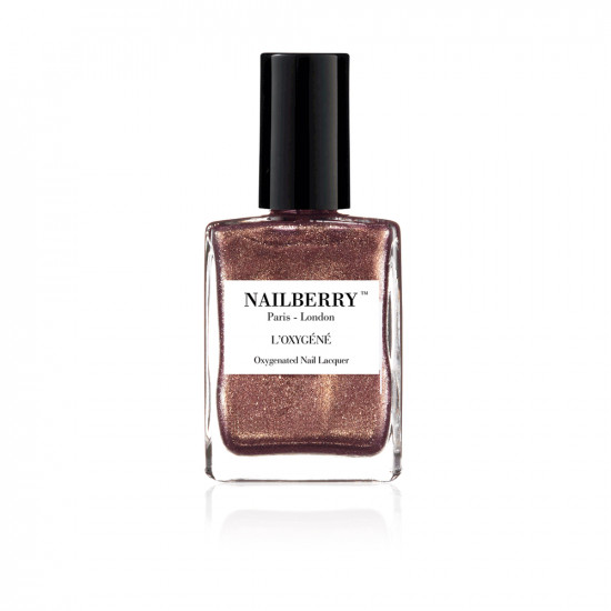 Oxygenated Nail Polish Pink Sand - Pink Gold with Fine Glitter  