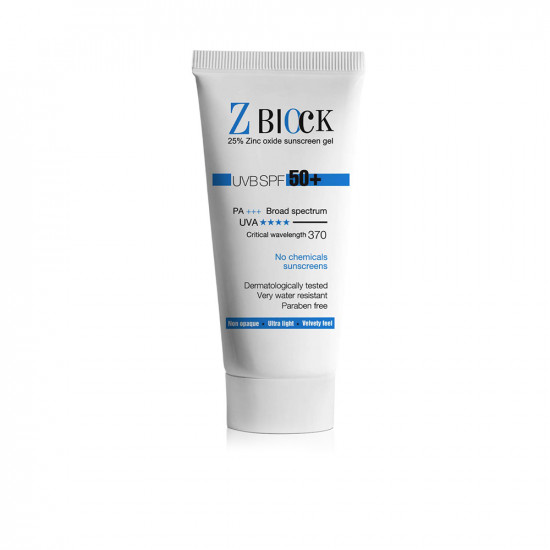 Z Block 100% Physical Sunscreen with Zinc Oxide SPF 50 - 50 ml Z Block 100% Physical Sunscreen with Zinc Oxide SPF 50 - 50 ml